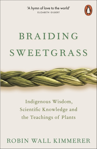The front cover of the book Braiding Sweetgrass